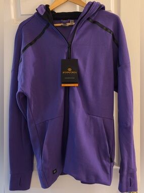 Stormtech purple hooded fleece jacket (new with tags)